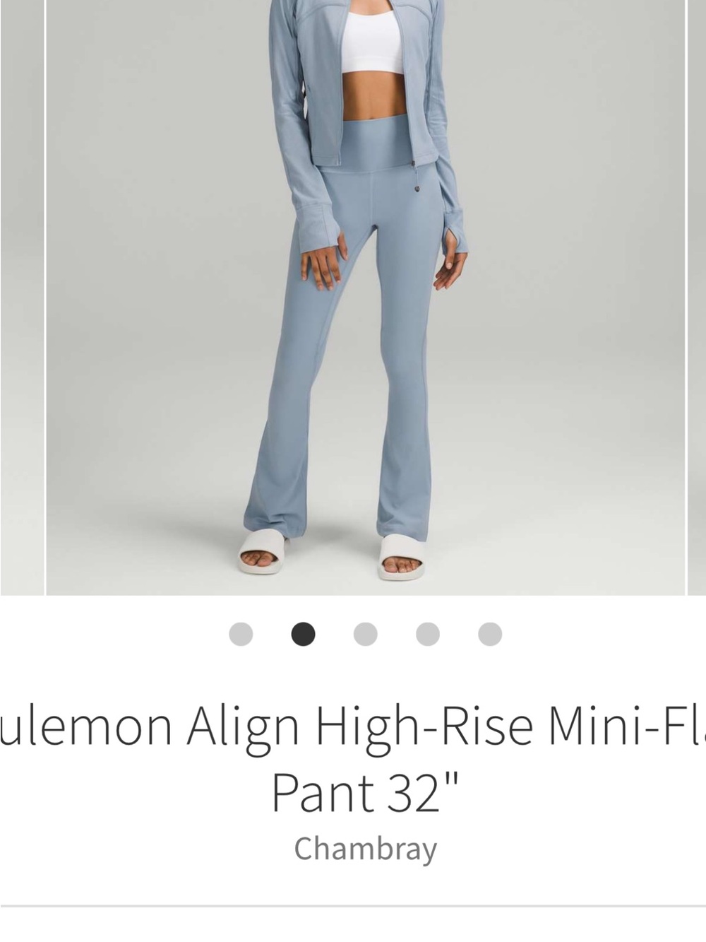lululemon athletica Align High-Rise Mini-Flare Pant - Light Blue Chambray